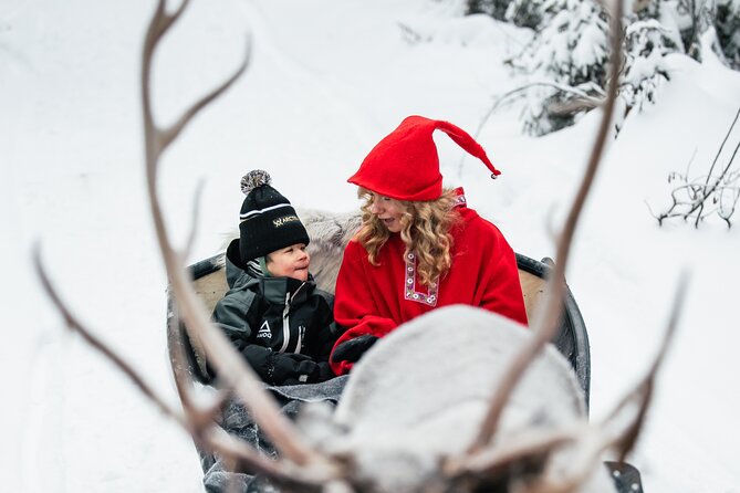2km Sleigh Ride & Feeding Experience at Traditional Reindeer Farm - The 2km sleigh ride through snowy woodland