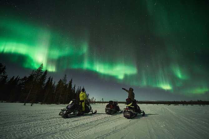 3 Hours Snowmobiling under Auroras and Night Sky - What the 30-kilometer route feels like