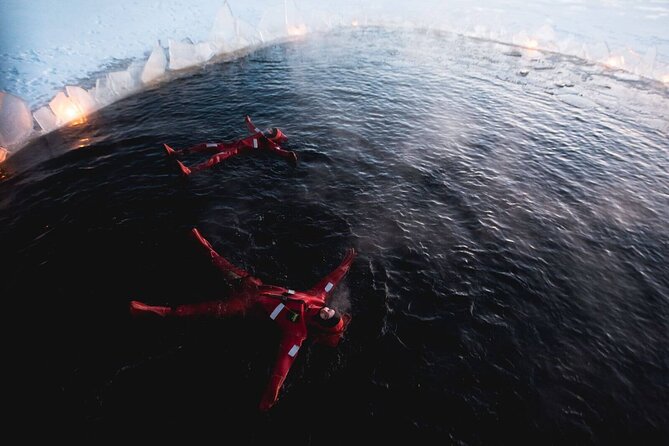 Aurora Arctic Ice Floating in Rovaniemi, Small-group - Getting Ready for an Ice Hole