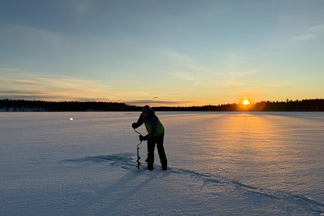 Authentic Reindeer Experience and Ice Fish with Lunch in the Wild - Ice fishing the old-fashioned Finnish way