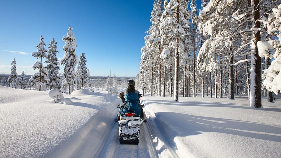 From Rovaniemi: 2-Hour Snowmobile Safari - The safety briefing before the throttle