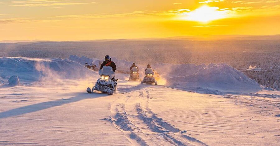 From Rovaniemi: Guided Lapland Snowmobile Adventure - Through Taiga forest and across frozen ground