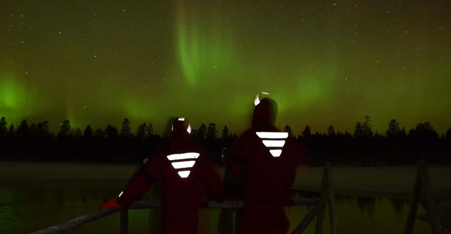 From Rovaniemi: Ice Floating under Aurora Borealis - Reaching the Arctic lake