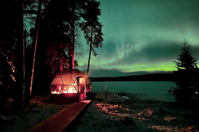 Glass Igloo Campfire Dinner under Northern Lights - What happens from pickup to the igloo