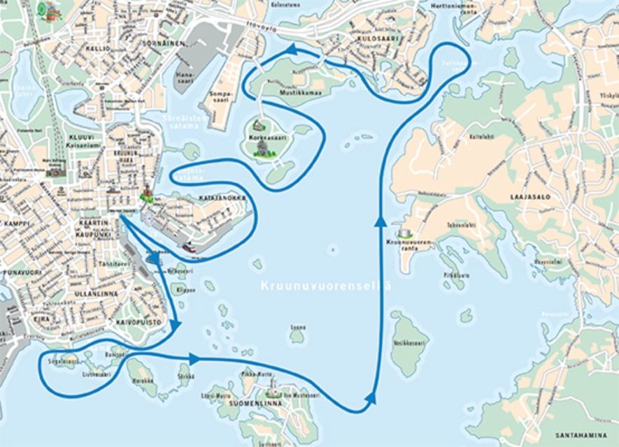 Helsinki: City Highlights 1.5-Hour Archipelago Cruise - Suomenlinna from the sea
