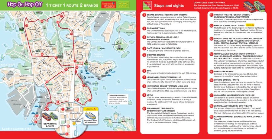 Helsinki: City Sightseeing Hop-On Hop-Off Bus Tour - Key points to know before you board