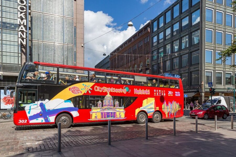 Helsinki: City Sightseeing Hop-On Hop-Off Bus Tour - Linnanmäki, Sea Life, and Hakaniemi Market Hall