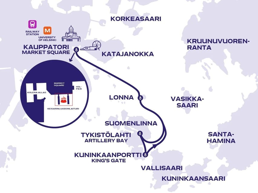 Helsinki: Suomenlinna and Lonna Hop-on Hop-off Cruise - How the hop-on system works