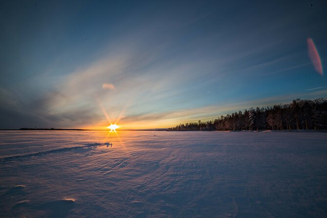 Ice Fishing on a Frozen Lake in Levi - The short ride from Levi to the lake
