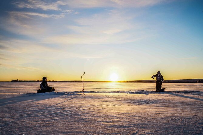 Ice Fishing on a Frozen Lake in Levi - Photography and the included photo collection