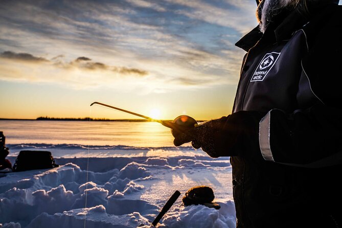 Ice Fishing on a Frozen Lake in Levi - Meeting at Beyond Arctic Levi