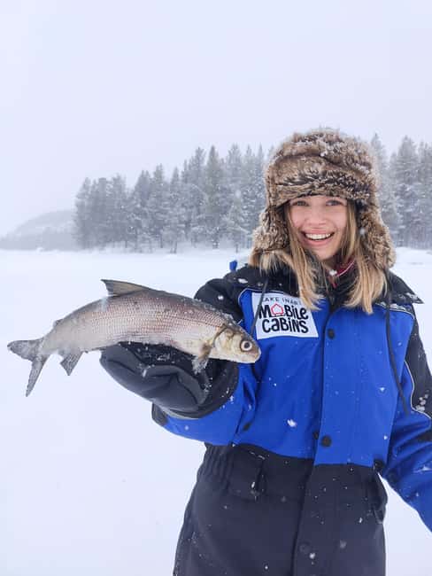 Inari: 2 hour Ice Fishing at Lake Inari - Drilling into Lake Inari ice