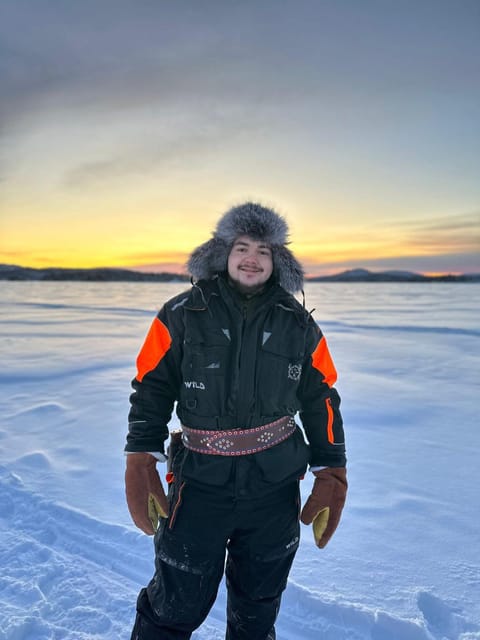 Ivalo: Ice Fishing Tour to Lake Inari, Reindeers & Lunch - Lunch inside a traditional Lappish teepee