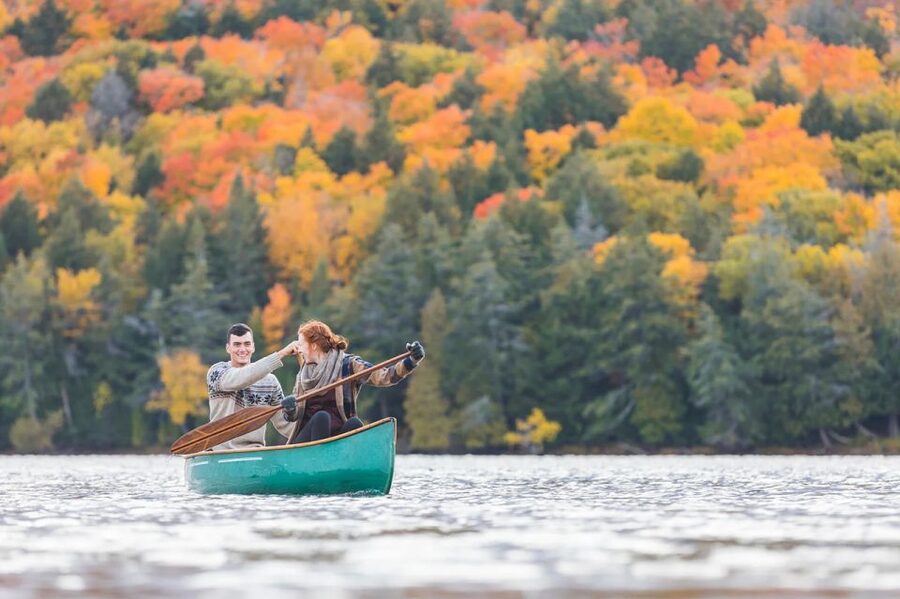 Lapland: Canoeing Trip with Reindeer and Husky Farm Tour - From forest road to a quiet lake