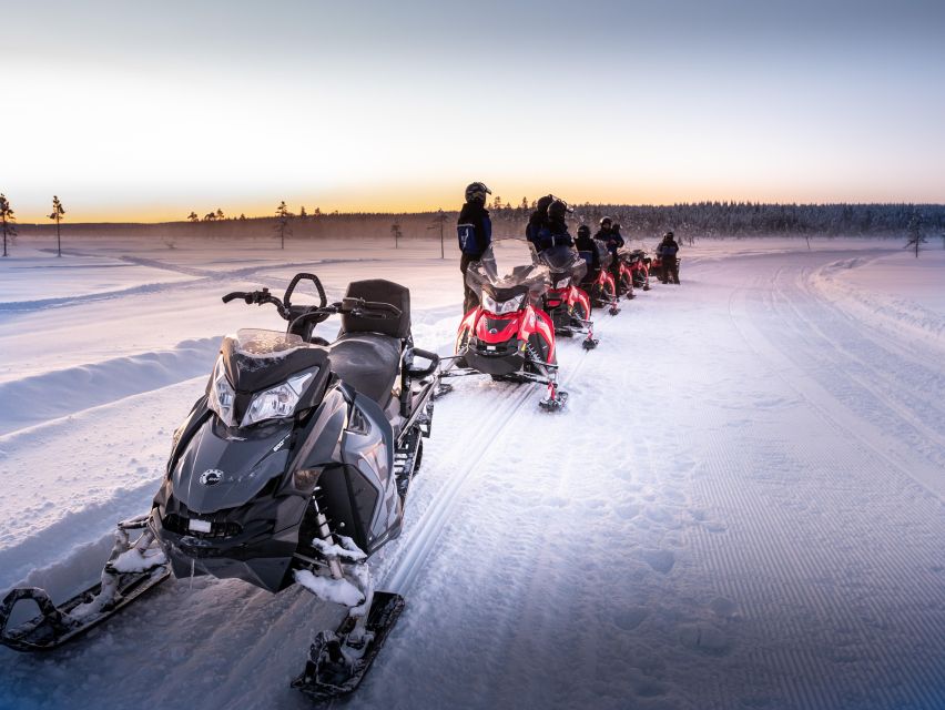 Levi: 3 Hour Snowmobile Safari Around Levi with Coffee Break - Through forest and open swamp