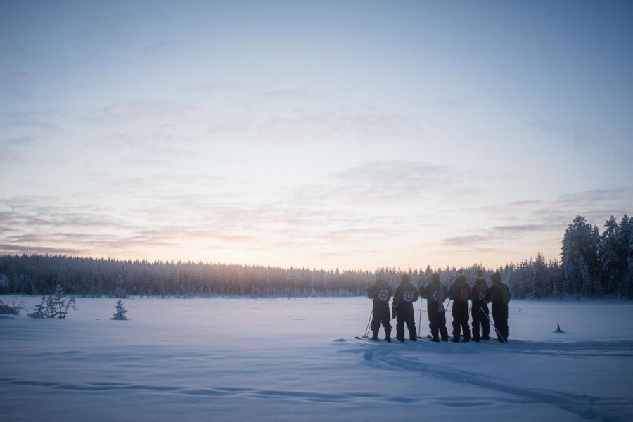 Levi: Backcountry Skiing Adventure - The fire, hot drinks, and light barbecue