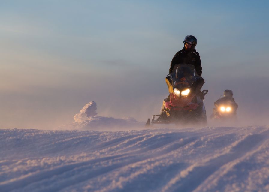 Levi: Evening Snowmobile Safari - Leaving Levi for the snowy forest
