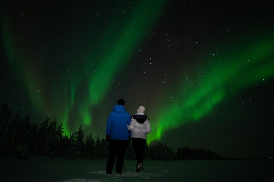 Levi: Northern Lights Sledge Ride - Riding beyond the light pollution
