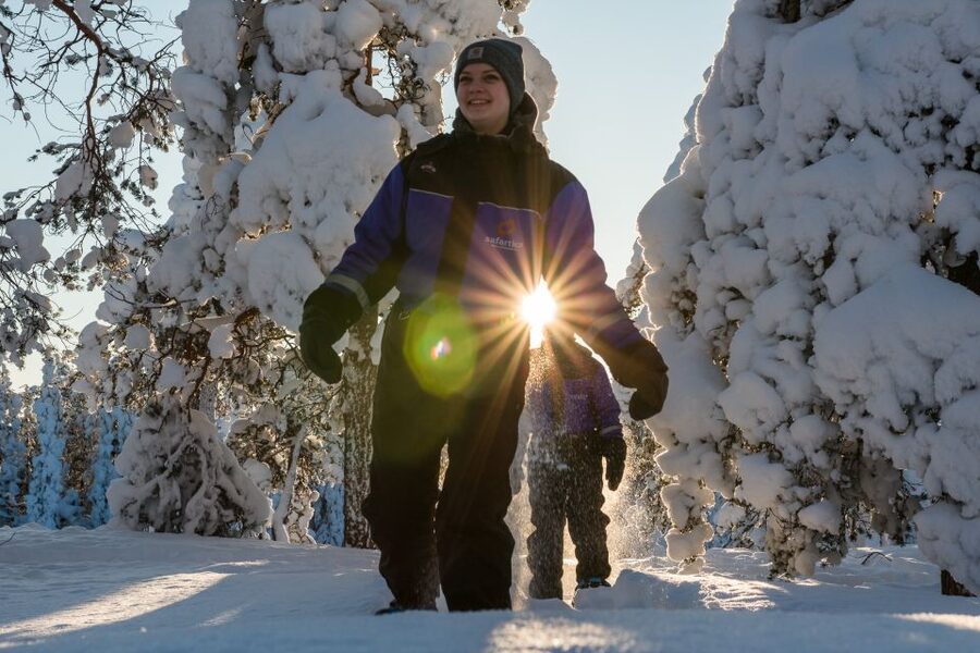 Levi: Scenic Levi Snowshoe Trip - Getting used to snowshoes in the Lapland forest