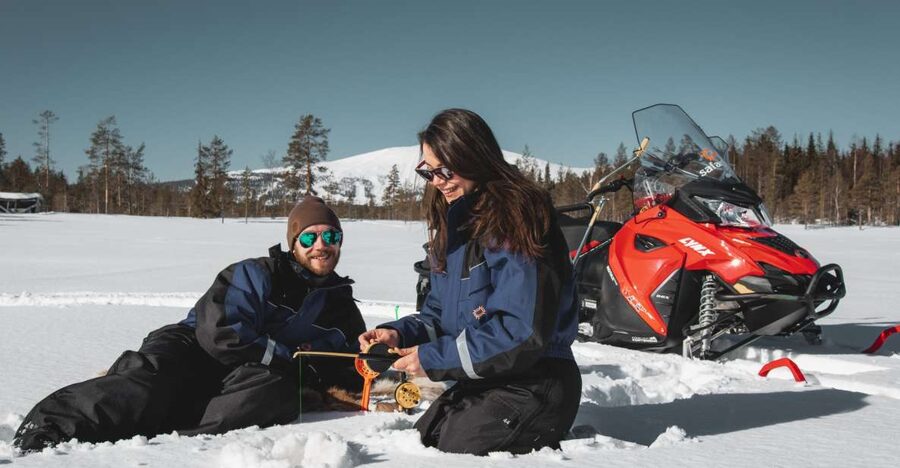 Levi: Snowmobile Safari with Ice Fishing and Outdoor Lunch - Who will enjoy this Levi outing most