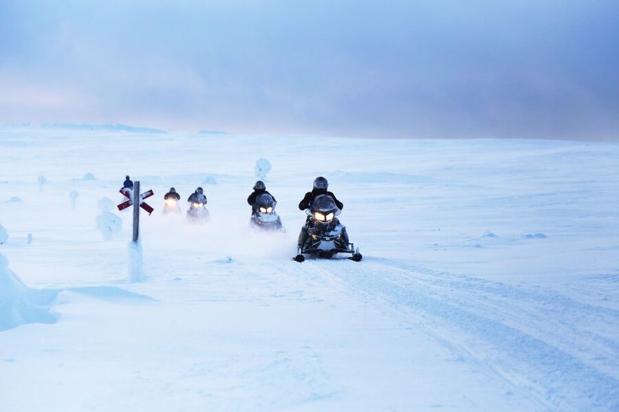 Levi: Snowmobiling Adventure - Learning to Handle a Snowmobile