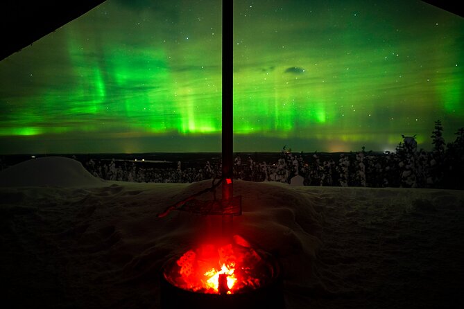 Night Snowshoeing Adventure under the Northern Lights - Searching the dark sky for the Northern Lights