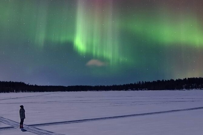 Northern Lights Adventure in the Wild with Campfire Treats - Watching the aurora from reindeer hides