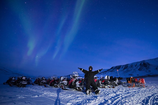 Northern Lights Hunting with Snowmobiles - Making stops for the Northern Lights