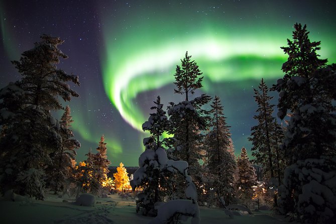 Northern Lights Hunting with Snowmobiles - Who will enjoy this Arctic evening most