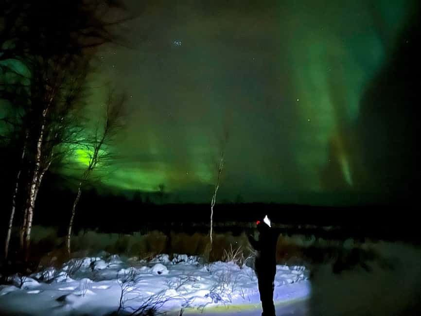 Northern lights private tour Rovaniemi - A typical three-hour route