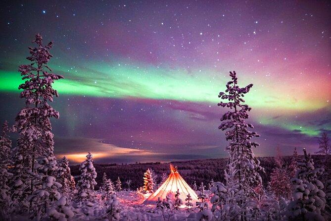 Northern Lights Snowmobile Sledge Ride in Rovaniemi - The guide can shape the whole evening