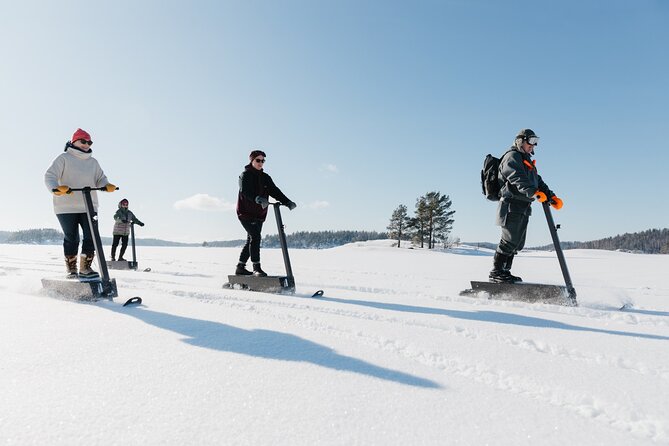 Private Driving Snow Scooters Experience in Finland - Entering the Taiga forest on a prepared track