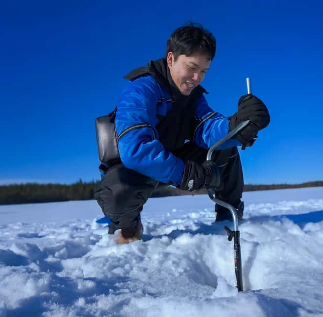Rovaniemi: Ice Fishing Small Group Tour & Barbeque - Learning the basic ice fishing routine