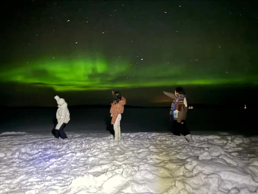 Rovaniemi:Northern Lights Hunt in Lapland Wilderness - The campfire makes the waiting worthwhile