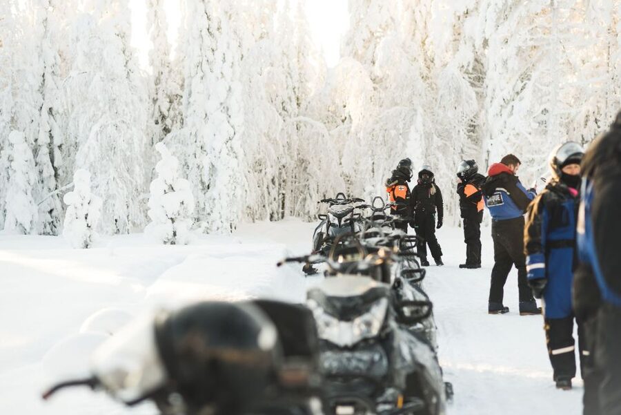Rovaniemi: Snowmobile Safari into the Arctic Circle Forest - Taking children in the guide’s sled