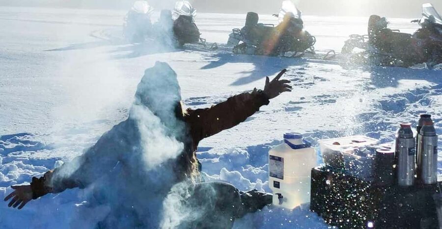 Rovaniemi: Snowmobiling and Ice Fishing - From Rovaniemi to the frozen lake