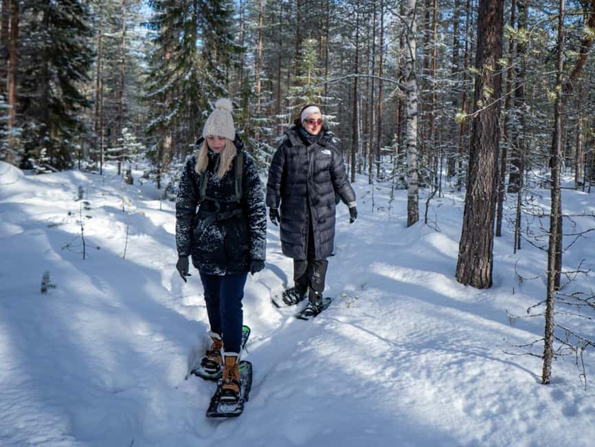 Rovaniemi: Snowshoe Adventure at Vikaköngäs & Barbeque - Walking through snowy forest and across frozen lakes