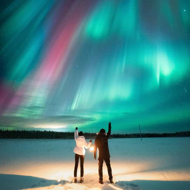 Rovaniemi: Unlimited Mileage and Hours Aurora Hunting Pro - Stop one: Leaving Rovaniemi with a flexible plan