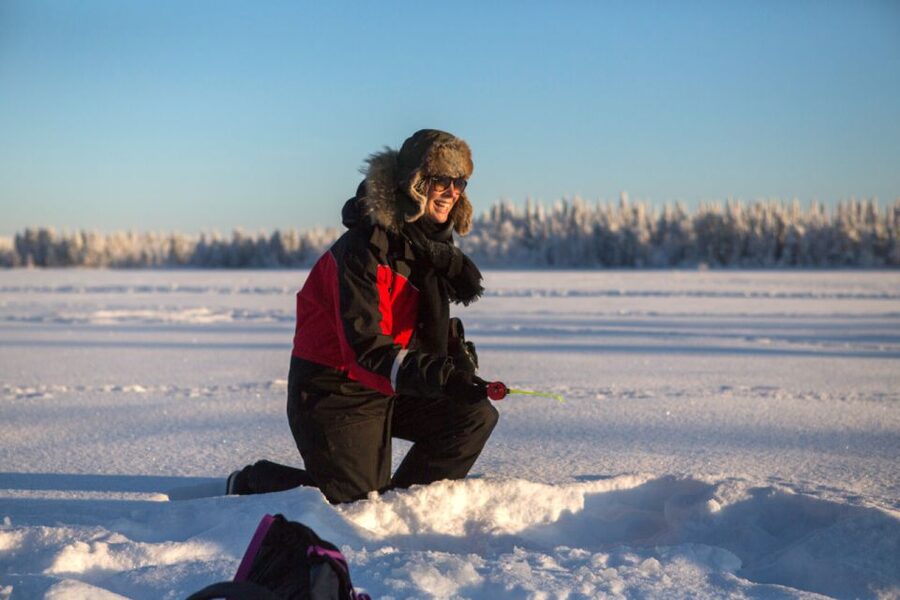 Ruka: Ice fishing trip - What you might catch through the ice