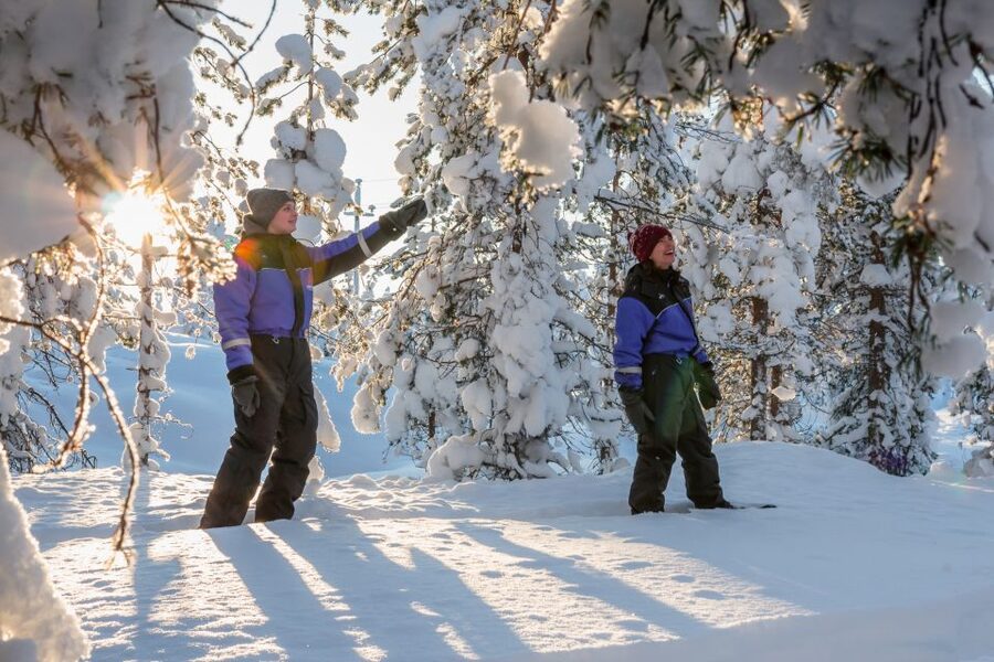 Saariselkä: Scenic Snowshoe Safari - A nearby nature park and frozen northern scenery