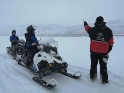 Snowmobile Safari on Tundra with BBQ