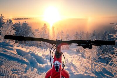 Scenic electric fat bike group ride in Rovaniemi