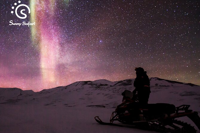 Searching Aurora with Snowmobile - Finding a dark place beside the lake