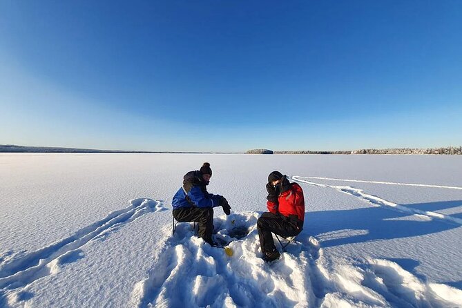 Snowmobile and Ice Fishing Experience - Getting picked up in central Rovaniemi