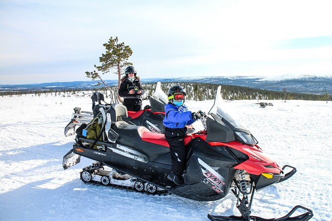 Snowmobile Driving - Morning start - Riding Through Snowy Forests and Open Ground