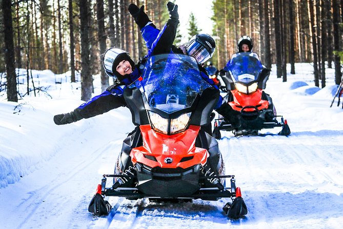 Snowmobile Safari in the Nature - Morning start - Driving alone or riding as a passenger