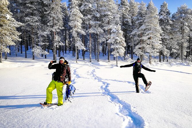 Snowshoe Trip in the Wilderness - The tipi, fire, and Lapland-style snack stop