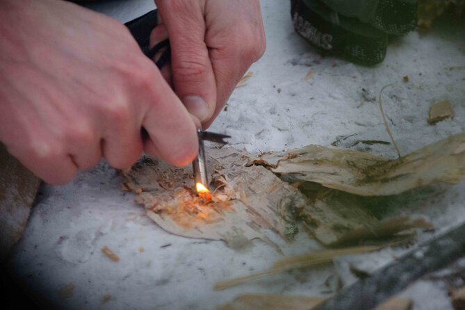Snowshoeing Adventure with Ice-Fishing, Fire and Survival - Learning to Find Your Way with a Map and Compass