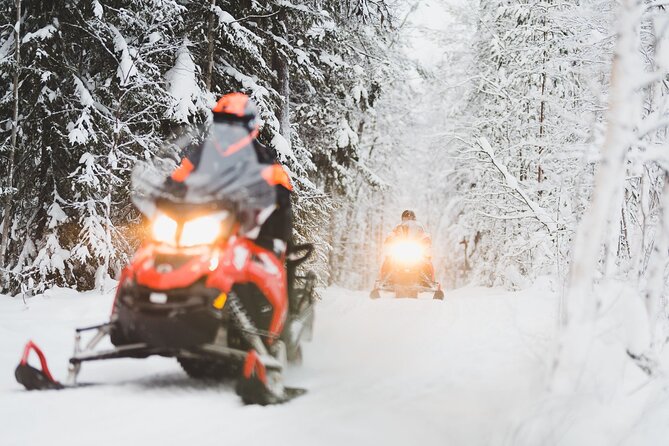 Thrill of Snowmobiling for Adults Only - From Rovaniemi Pickup to the Safari Center