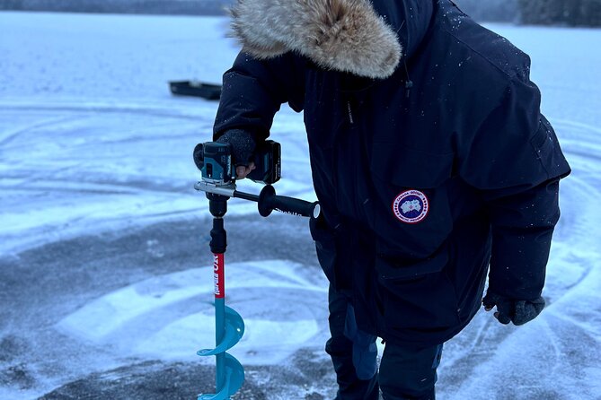 VIP Ice Fishing "ICEBREAKER" Lunch in Glass Igloo - Leaving Rovaniemi for the Frozen Forest